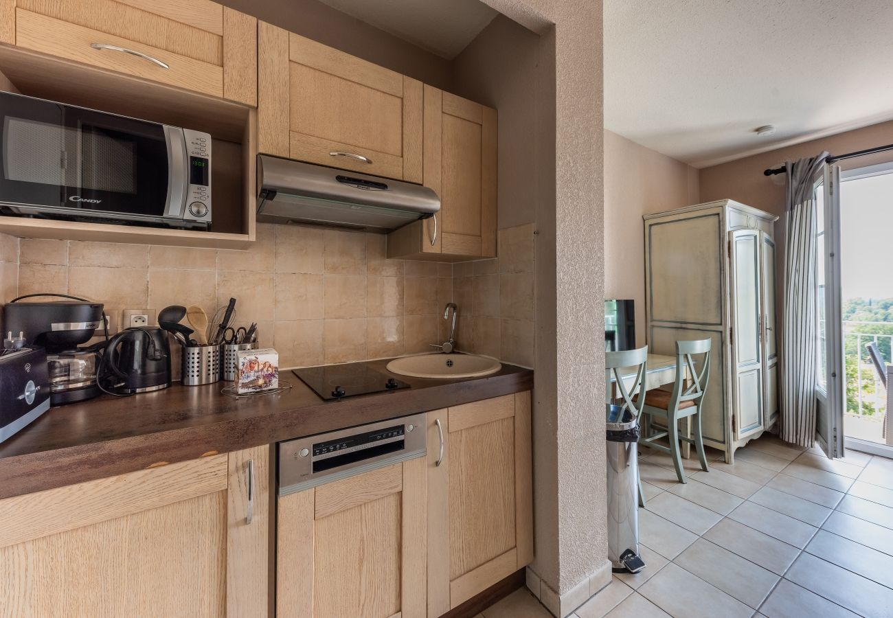 Studio in Callian - Nice Studio 2 Pers pool view