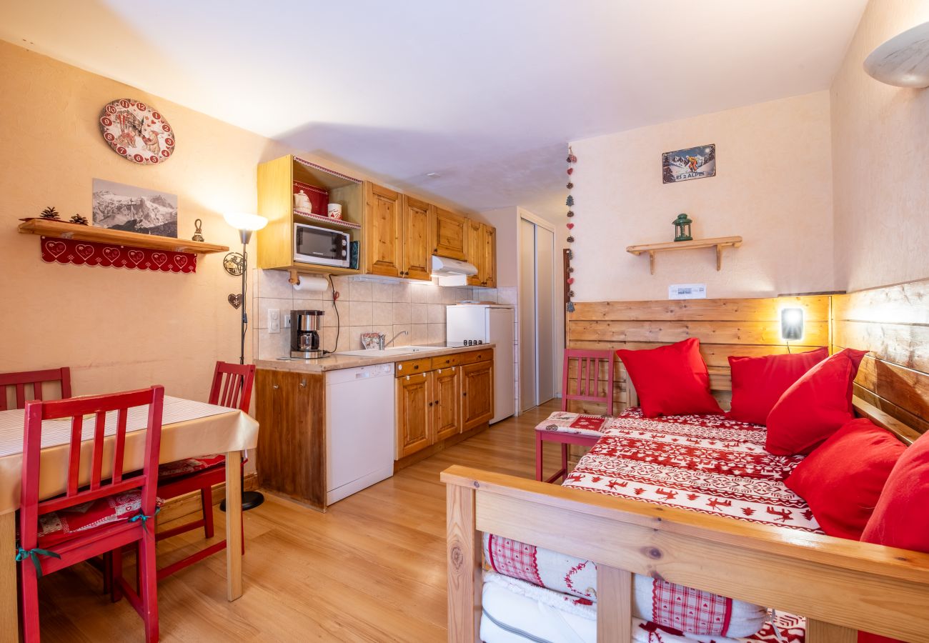 Studio in Les Deux Alpes - Studio apartment, downtown, mountain view