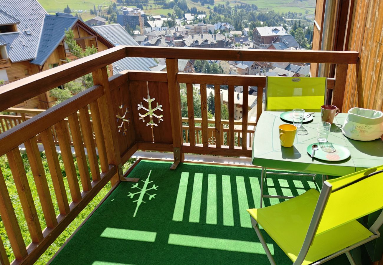 Studio in Les Deux Alpes - Studio with balcony and ski slopes view