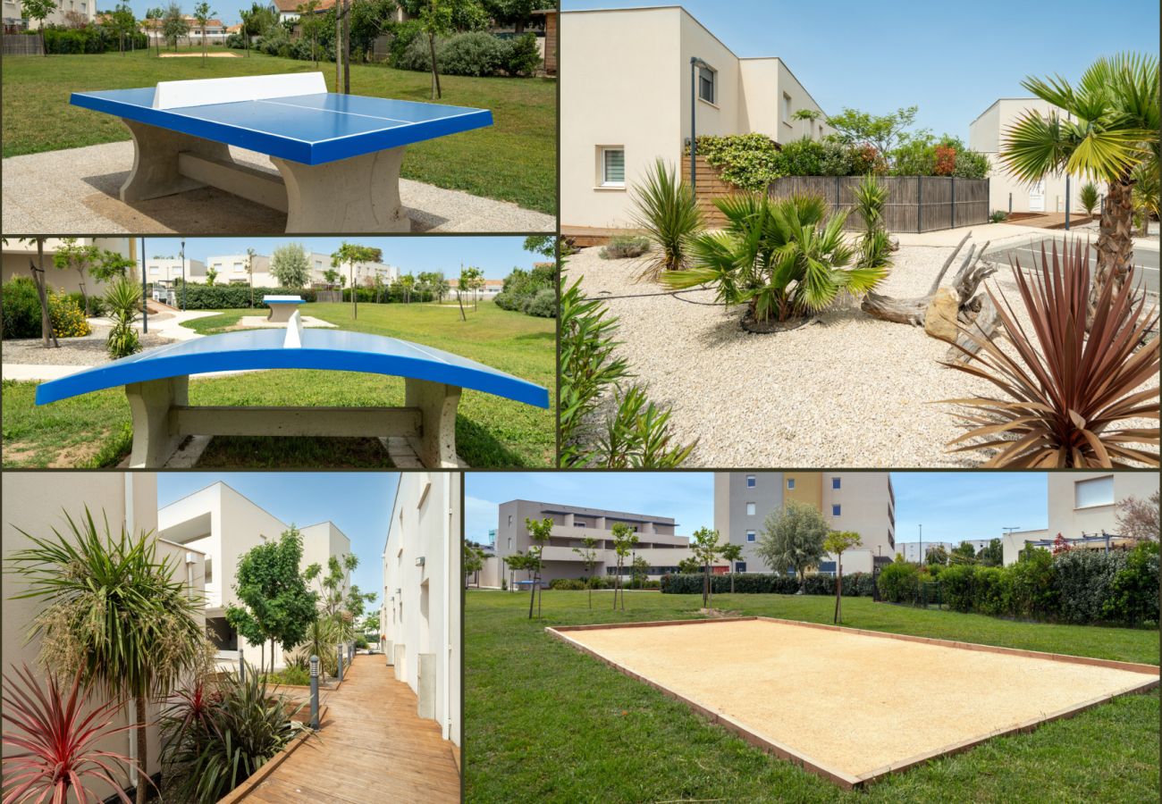 Villa à Sérignan - Villa climatisée avec jardin & piscine proche de la mer