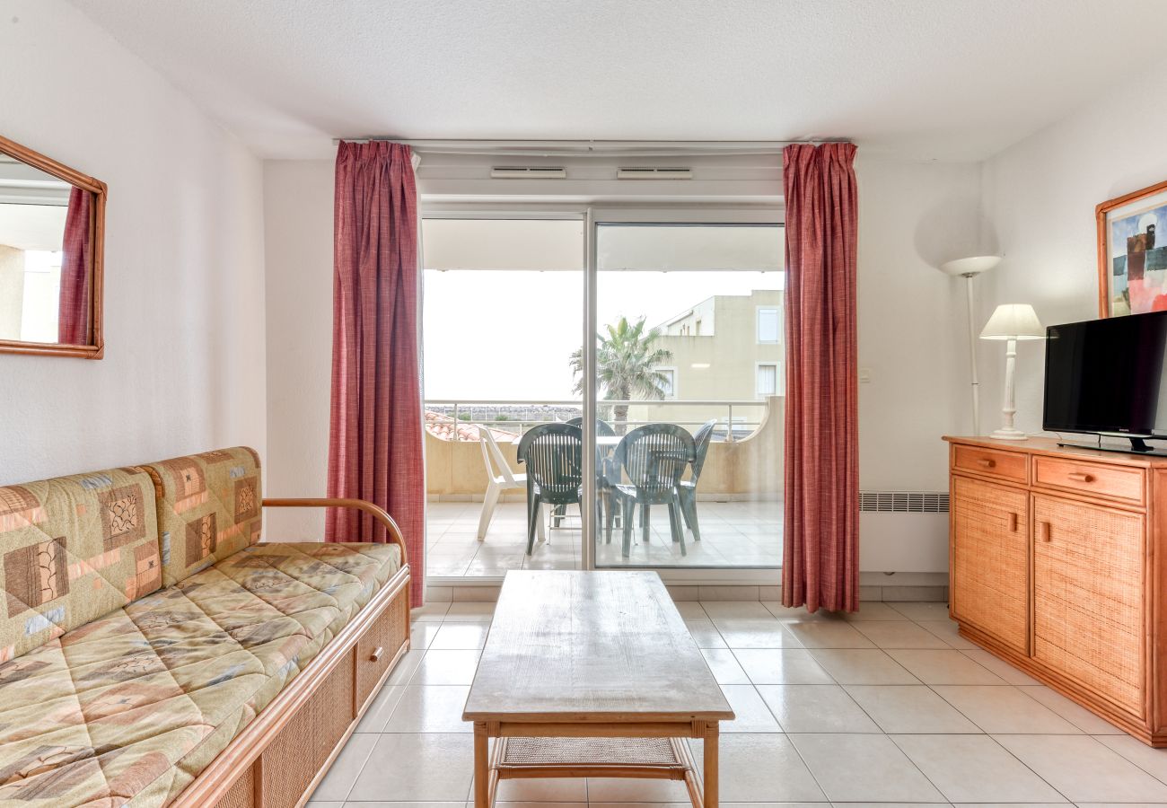 Appartement à Valras-Plage - Appartement 4 pers, vue sur mer, terrasse