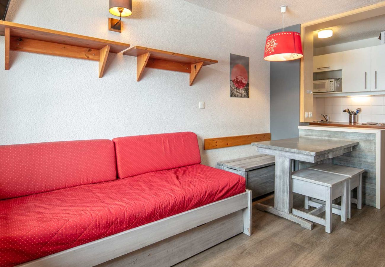 Studio à Tignes - Petit studio 4 pers, équipé, balcon vue piste de ski