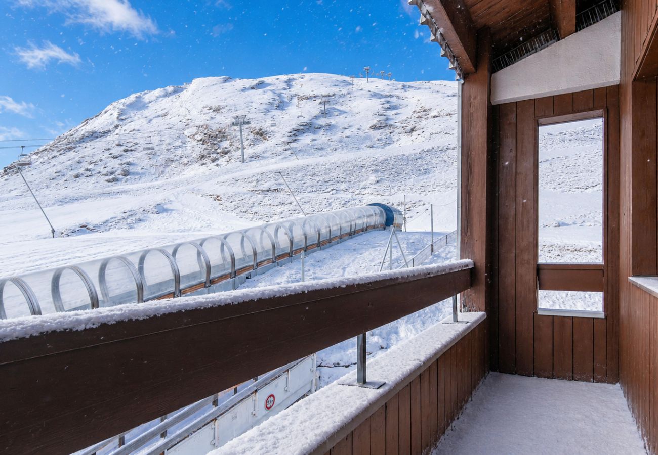 Studio à Tignes - Petit studio 4 pers, équipé, balcon vue piste de ski